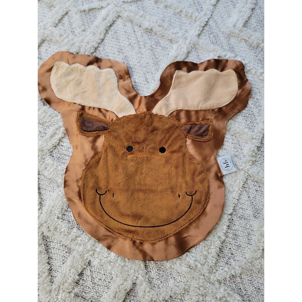 Happy Blankie Brand Monty The Moose Lovey Security Blanket